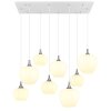 Globo lighting Maxy hanging light chrome, white, 8-light sources