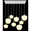 Globo lighting Maxy hanging light chrome, white, 8-light sources