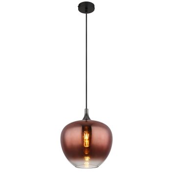 Globo lighting Maxy hanging light chrome, black, 1-light source