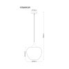 Globo lighting Maxy hanging light chrome, white, 1-light source