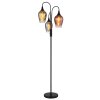 Globo lighting Lavus floor lamp black, 3-light sources