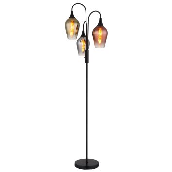 Globo lighting Lavus floor lamp black, 3-light sources