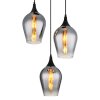 Globo lighting Lavus hanging light black, 3-light sources