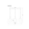 Globo lighting Lavus hanging light black, 3-light sources