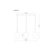 Globo lighting Lavus hanging light black, 3-light sources