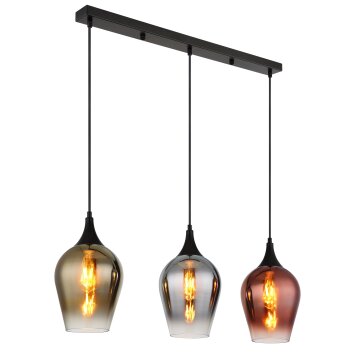 Globo lighting Lavus hanging light black, 3-light sources