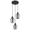 Globo lighting Ryan hanging light black, 3-light sources