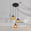 Globo lighting Zumba hanging light black, 3-light sources