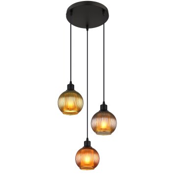 Globo lighting Zumba hanging light black, 3-light sources