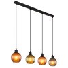 Globo lighting Zumba hanging light black, 4-light sources