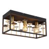 Globo lighting Lisbon ceiling light black, 3-light sources