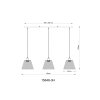 Globo lighting Baku hanging light black, 3-light sources