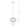 Globo lighting Galway hanging light LED black, 1-light source