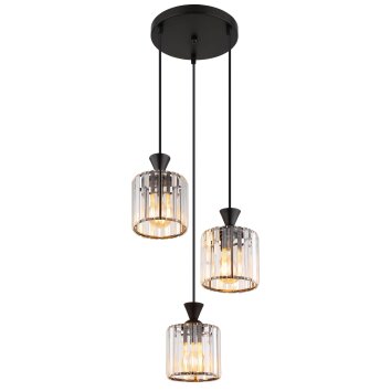 Globo lighting Jordana hanging light black, 3-light sources