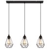 Globo lighting Zachary hanging light black, 3-light sources