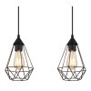 Globo lighting Zachary hanging light black, 3-light sources