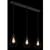 Globo lighting Zachary hanging light black, 3-light sources