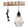 Globo lighting Zachary hanging light black, 1-light source