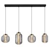 Globo lighting Fluoro hanging light LED black, 1-light source