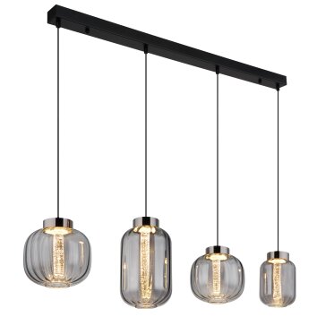 Globo lighting Fluoro hanging light LED black, 1-light source