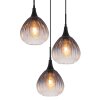 Globo lighting Olsen hanging light black, 3-light sources