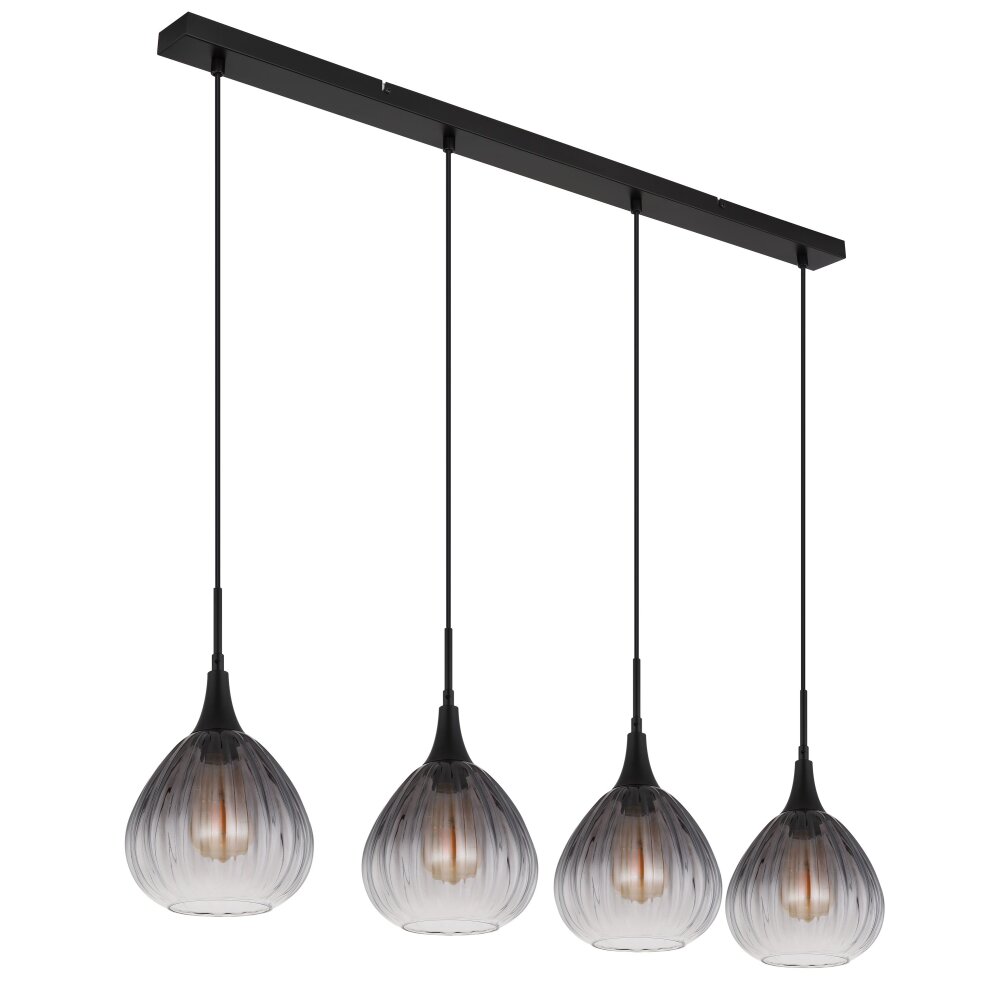 Globo lighting Olsen hanging light black, 4-light sources