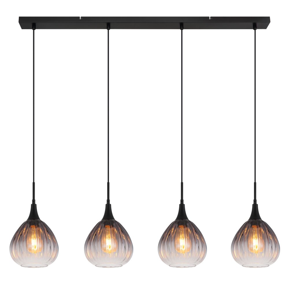 Globo lighting Olsen hanging light black, 4-light sources