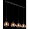 Globo lighting Olsen hanging light black, 4-light sources