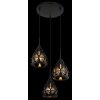 Globo lighting Hassan hanging light black, 3-light sources