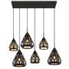 Globo lighting Hassan hanging light black, 6-light sources