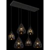 Globo lighting Hassan hanging light black, 6-light sources