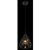 Globo lighting Hassan hanging light black, 1-light source