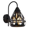 Globo lighting Hassan wall light black, 1-light source