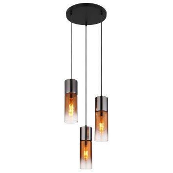 Globo lighting Annika hanging light black, 3-light sources