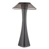 Globo lighting Ambra table lamp LED chrome, smoke coloured, black, 1-light source