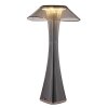 Globo lighting Ambra table lamp LED chrome, smoke coloured, black, 1-light source