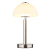 Globo lighting Uldin table lamp LED chrome, matt nickel, 1-light source