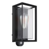 Globo lighting Logana outdoor light black, 1-light source, Motion sensor