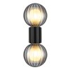 Globo lighting Ander wall light black, 2-light sources