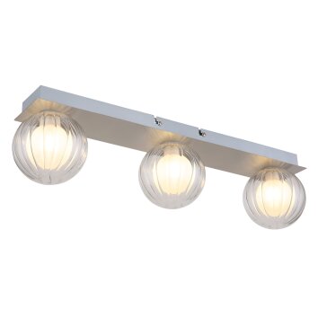 Globo lighting Ander ceiling light matt nickel, 3-light sources