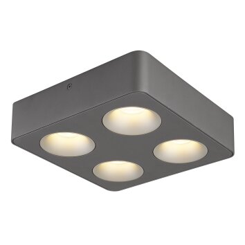 Globo lighting Hangarau ceiling light LED grey, 1-light source