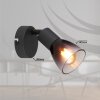 Globo lighting Satella ceiling light, ceiling spotlight, wall light, wall spotlight black, 1-light source