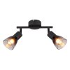 Globo lighting Satella ceiling light, ceiling spotlight, wall light, wall spotlight black, 2-light sources