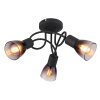 Globo lighting Satella ceiling light black, 3-light sources