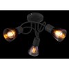 Globo lighting Satella ceiling light black, 3-light sources