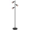 Globo lighting Satella floor lamp black, 3-light sources