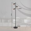 Globo lighting Satella floor lamp black, 3-light sources