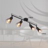 Globo lighting Satella ceiling light, ceiling spotlight, wall light, wall spotlight black, 4-light sources