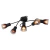 Globo lighting Satella ceiling light black, 5-light sources