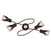 Globo lighting Satella ceiling light black, 5-light sources